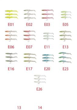 Captain 3526 Eel Fish 5cm Silikon Zargana Suni Yem 3'lü Paket