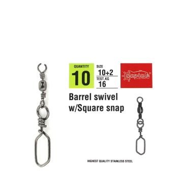 Captain 5024 Square Klips 10'lu Paket Black Nikel
